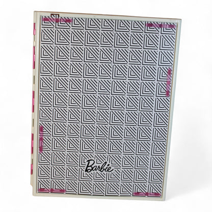 Back view of Barbie Fashionista Closet Playset with geometric pattern
