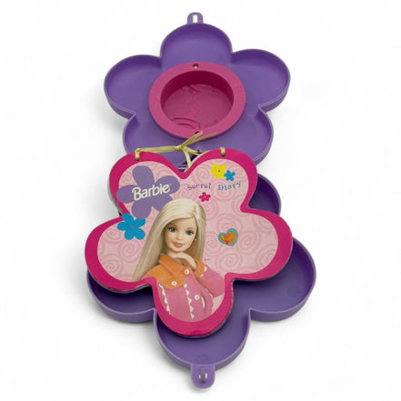 Barbie flower-shaped secret diary with purple and pink case