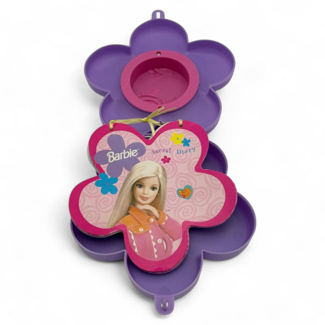 Barbie flower-shaped secret diary with purple and pink case