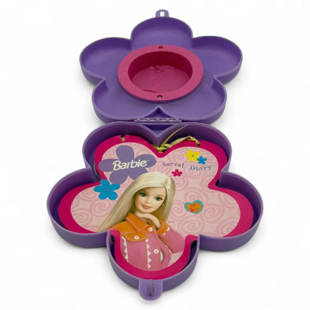 Barbie diary with secure lock and flower design