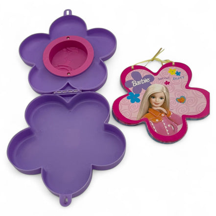 Barbie flower-shaped secret diary with purple and pink case