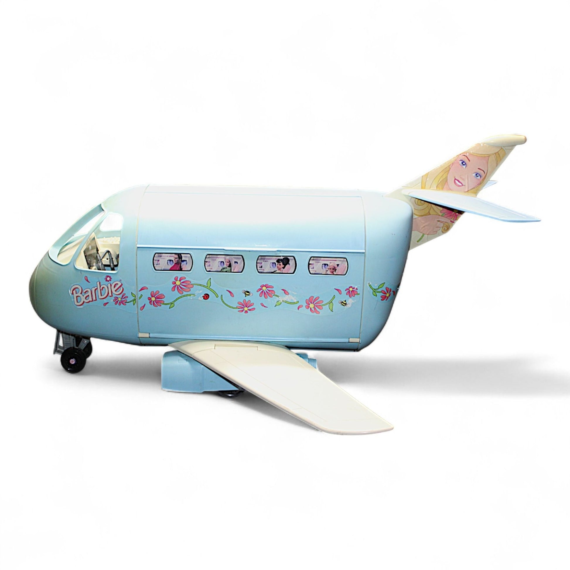 Side view of Barbie Jet Airplane 1999 with detailed windows