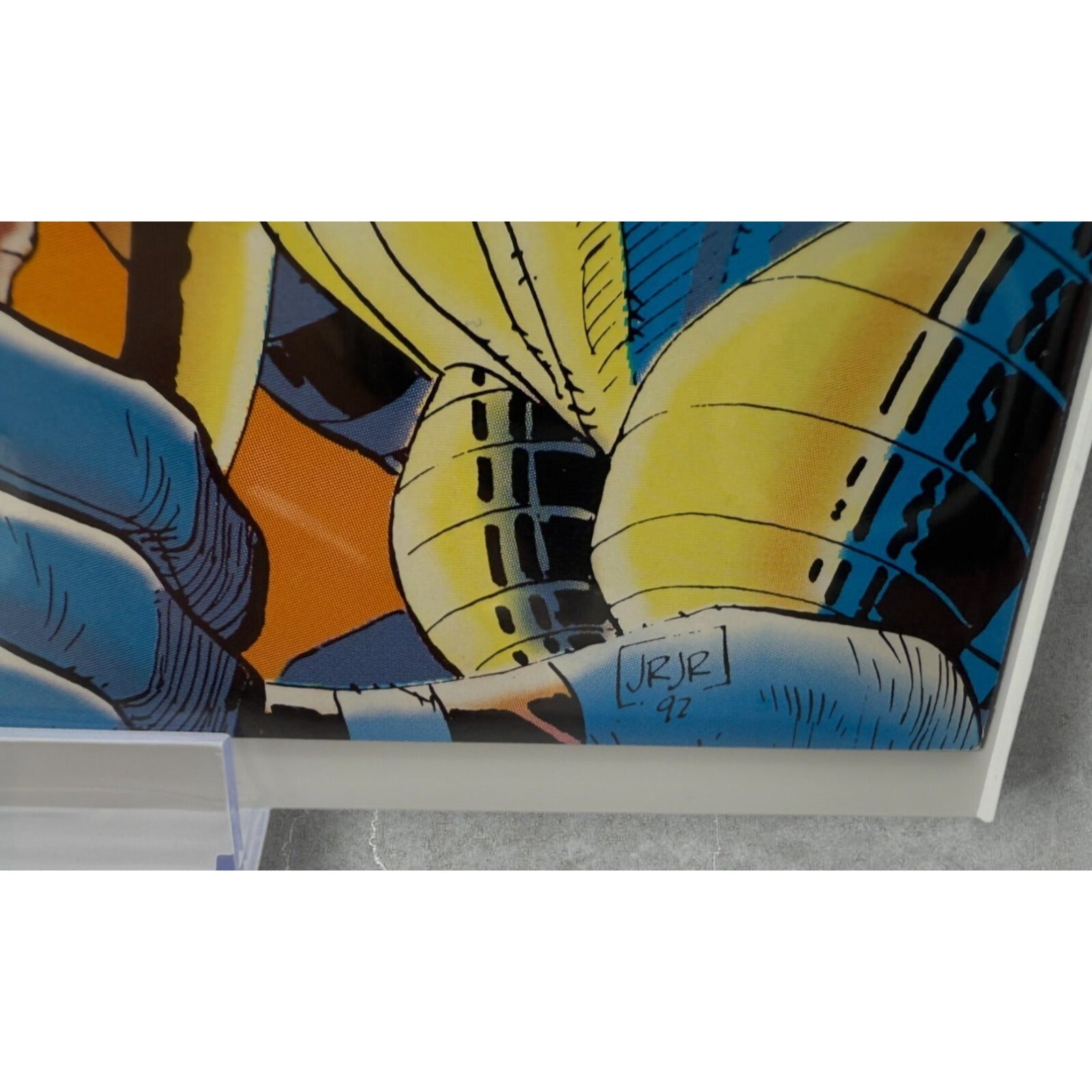 Signature detail on Black Axe #1 comic art