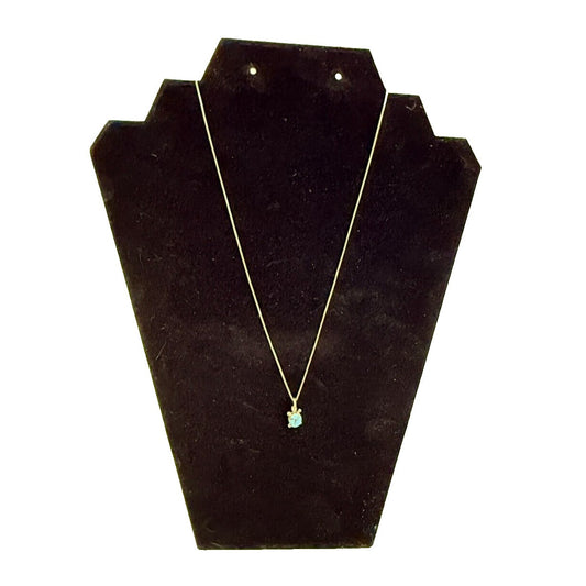 Sterling Silver Opal Turtle Pendant Necklace Italy 925 Box Chain 18”