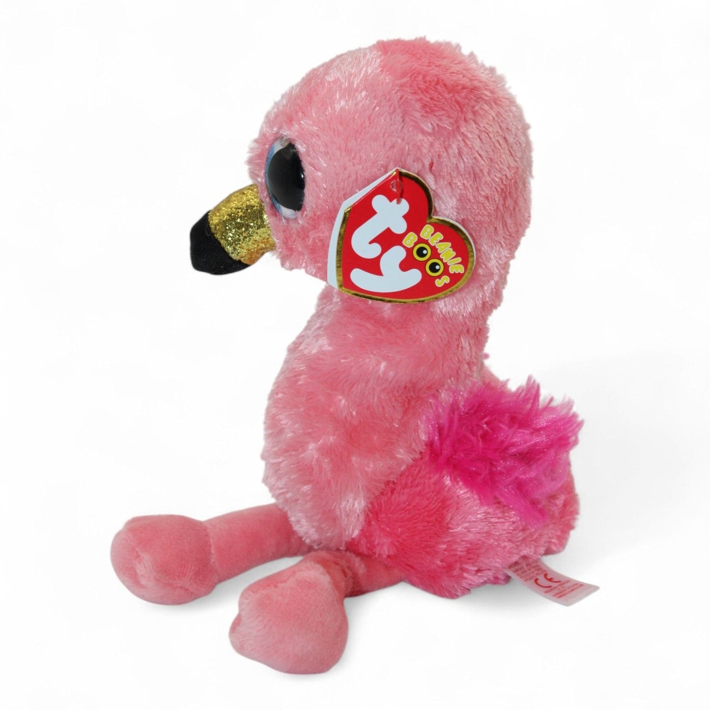 Ty Beanie Boos Gilda The Flamingo Plush Toy - Pink Collectible Stuffed Animal With Glitter Beak & Big Eyes 6"