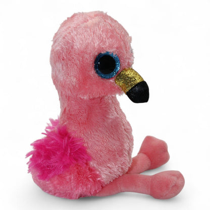 Ty Beanie Boos Gilda The Flamingo Plush Toy - Pink Collectible Stuffed Animal With Glitter Beak & Big Eyes 6"