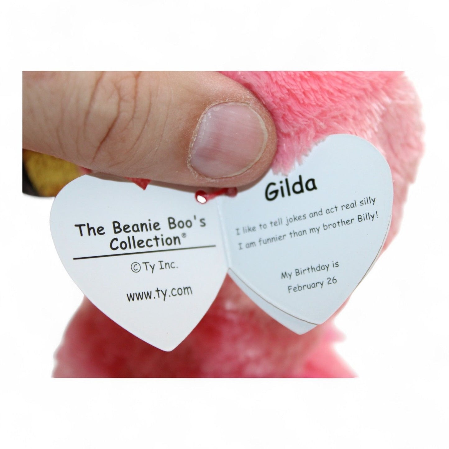 Ty Beanie Boos Gilda The Flamingo Plush Toy - Pink Collectible Stuffed Animal With Glitter Beak & Big Eyes 6"