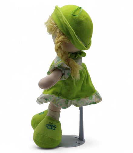 Calplush 16" Plush Doll with Green Butterfly Dress – green dressCalplushDollbraided hairbutterfly embroiderycalplush2