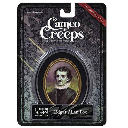 Cameo Creeps Tiny Monster Paintings - Edger Allan Poe - Flip Side CollectiblesToyShnip