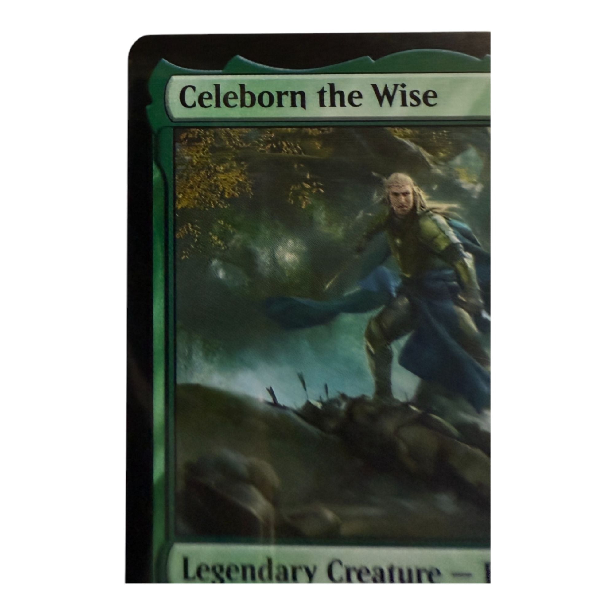 Close-up of Celebrorn The Wise card showing legendary creature details
