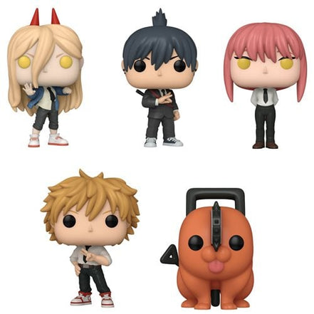 Chainsaw Man Funko Pop! figures including Denji, Makima, Power, and Pochita