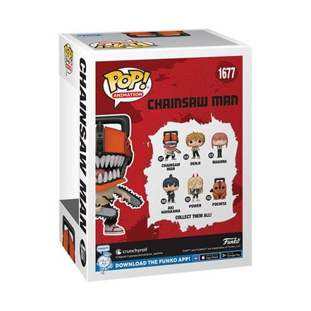 Chainsaw Man Funko Pop! box showing character lineup