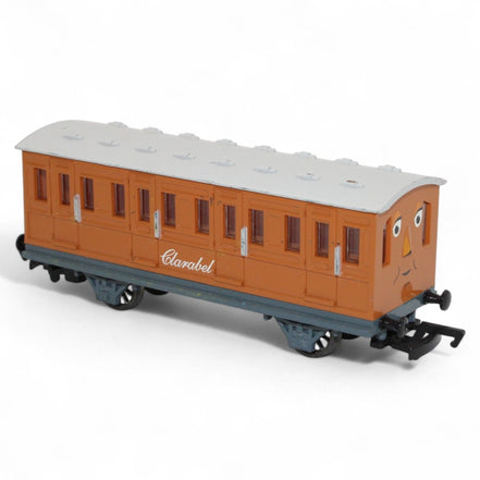 Angled view of Clarabel Coach Car by Bachmann