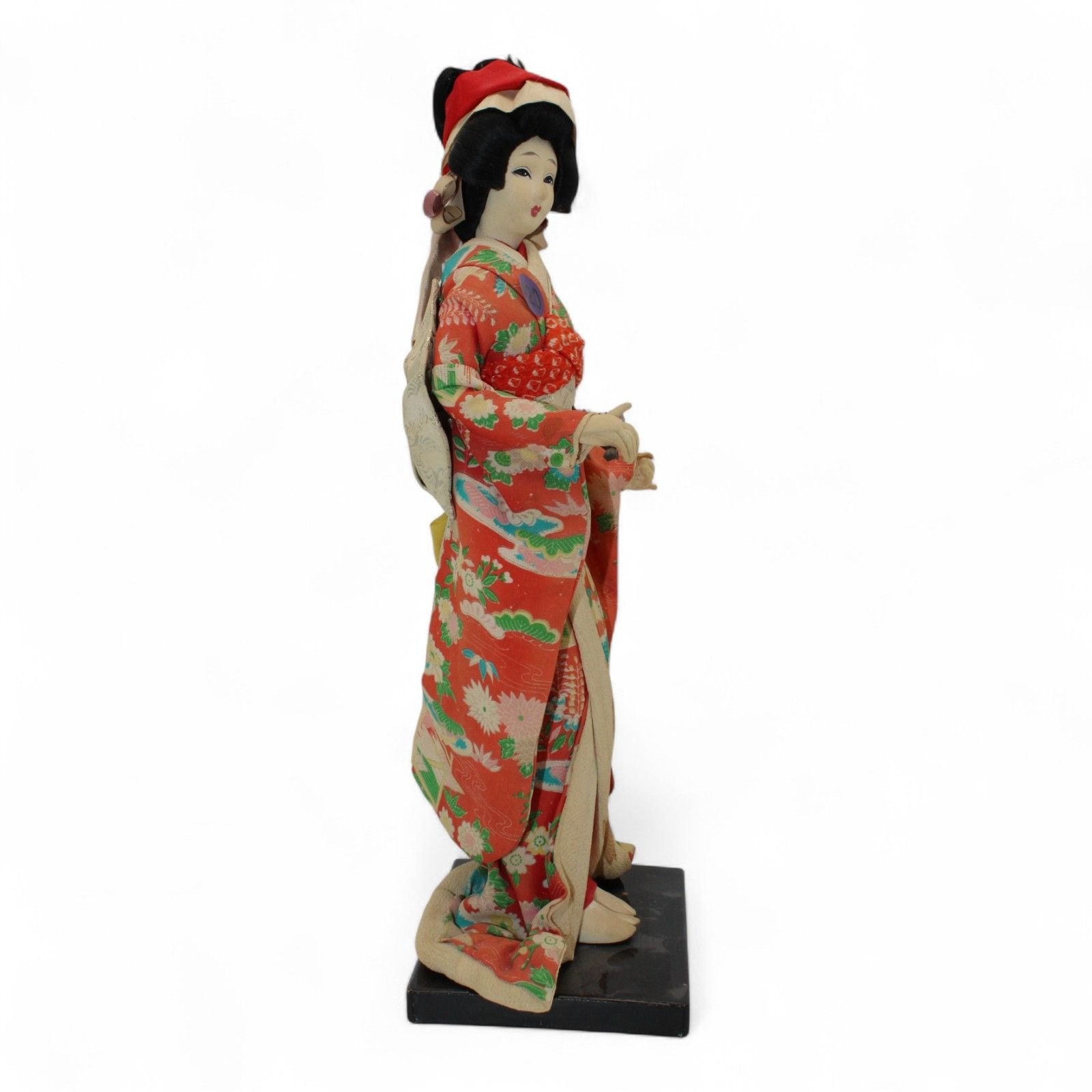 Collectible Japanese Geisha Doll with Kimono and Sword DecorUnknownGeisha Dollartcollectiblecultural8
