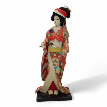 Collectible Japanese Geisha Doll with Kimono and Sword DecorUnknownGeisha Dollartcollectiblecultural2