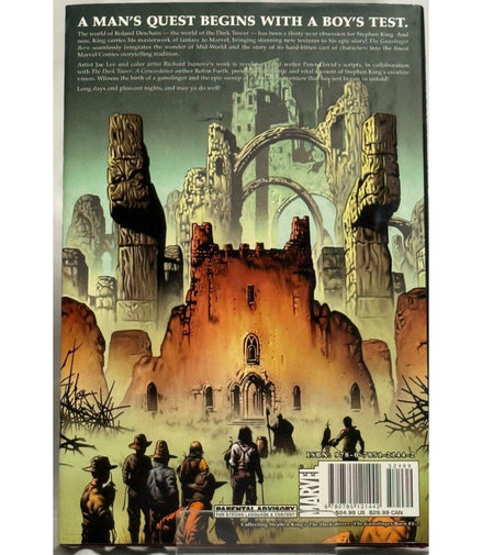 Back cover of The Dark Tower: The Gunslinger Born showing Mid-World