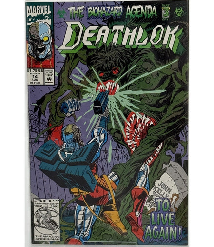 Cover of Deathlok: The Biohazard Agenda #3 featuring intense action scene