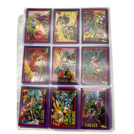 Complete set of Deathwatch 2000 trading cards with holographic designs
