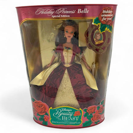 Disney Holiday Princess Belle Doll in packaging, 1997 Enchanted Christmas Edition