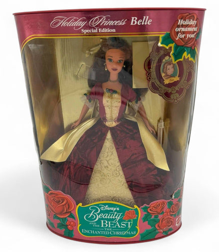Disney Holiday Princess Belle Doll in packaging, 1997 Enchanted Christmas Edition