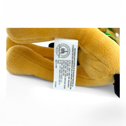 Disney Pluto plush with reindeer antlers and bells