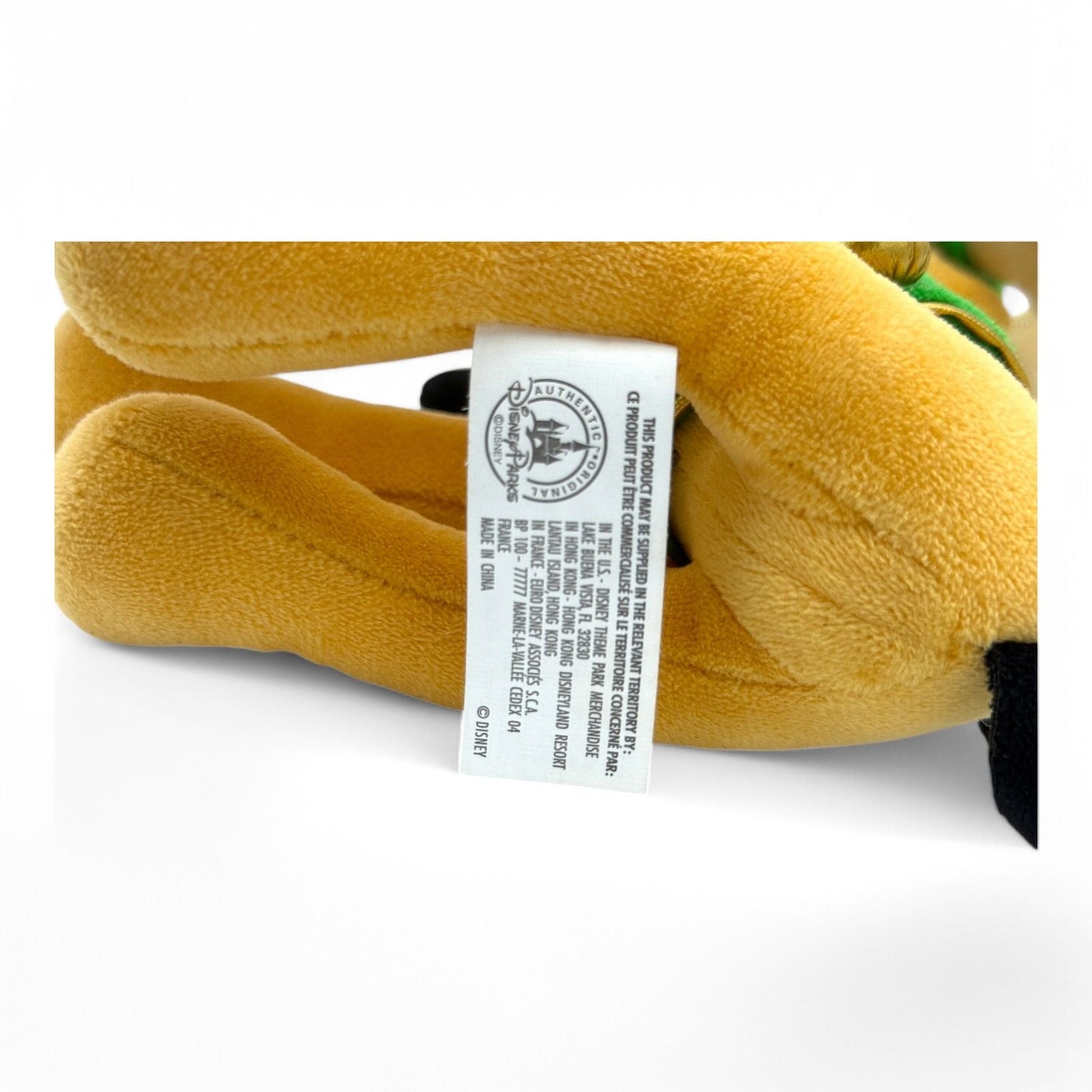 Disney Pluto plush with reindeer antlers and bells
