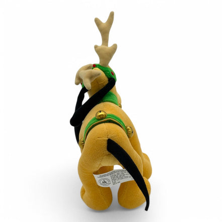 Disney Pluto plush showing antlers and bells