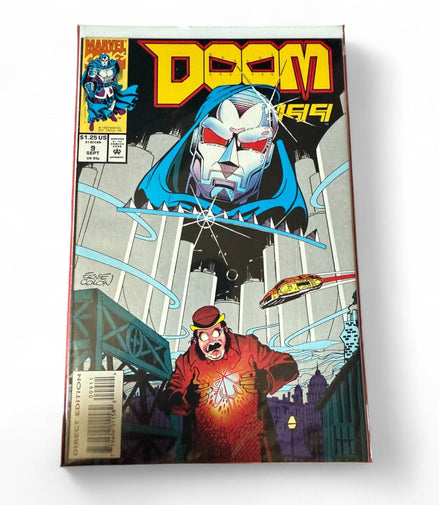 Cover of Doom 2099 #9 Marvel Comics 1993 featuring Doctor Doom in a cyber adventure