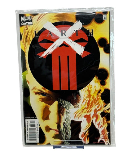 Earth X Marvel Comics collectible comic book sealed in plastic sleeve