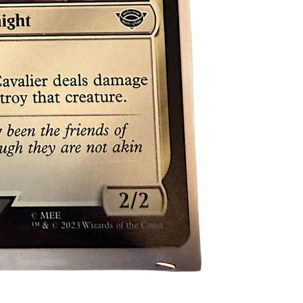 East-Mark Cavalier Magic: The Gathering card featuring a human knight with vigilance ability