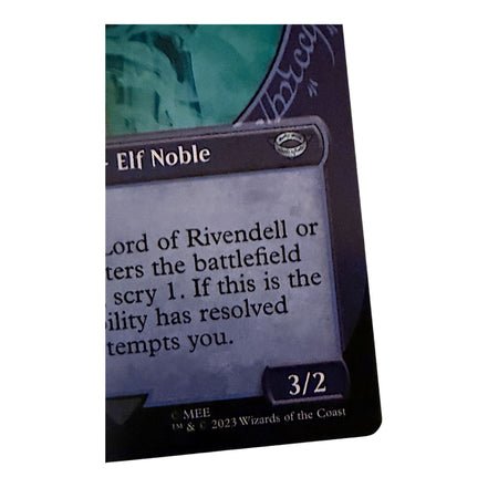 Close-up of Elrond Lord of Rivendell card text and stats