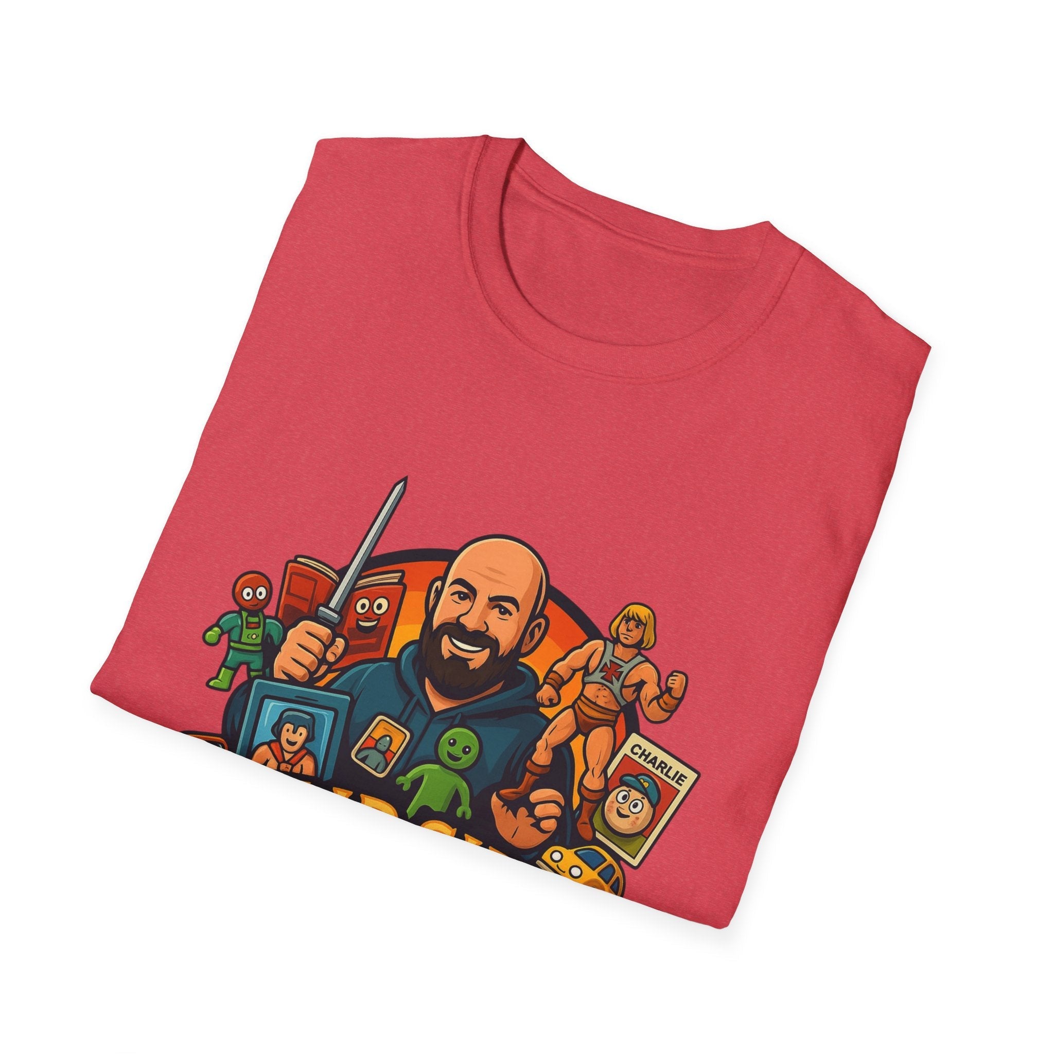 Flip Side Collectibles Unisex Softstyle T-Shirt | Graphic Tee, Casual Wear, Vintage Style, Gift for Collectors, Fun T-ShirtPrintifyT-ShirtSHeather CardinalCottonCrew neckDTG42