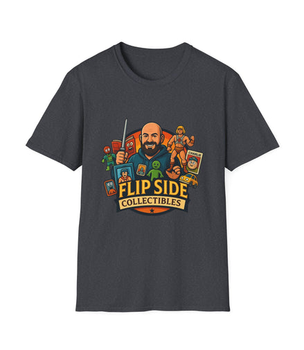 Flip Side Collectibles Unisex Softstyle T-Shirt | Graphic Tee, Casual Wear, Vintage Style, Gift for Collectors, Fun T-ShirtPrintifyT-ShirtXSDark Heather GreyCottonCrew neckDTG9