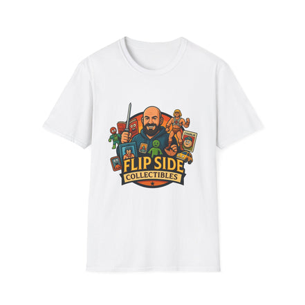 Flip Side Collectibles Unisex Softstyle T-Shirt | Graphic Tee, Casual Wear, Vintage Style, Gift for Collectors, Fun T-ShirtPrintifyT-ShirtXSWhiteCottonCrew neckDTG2