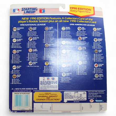 Back of the Starting Lineup packaging showing 1990 edition details