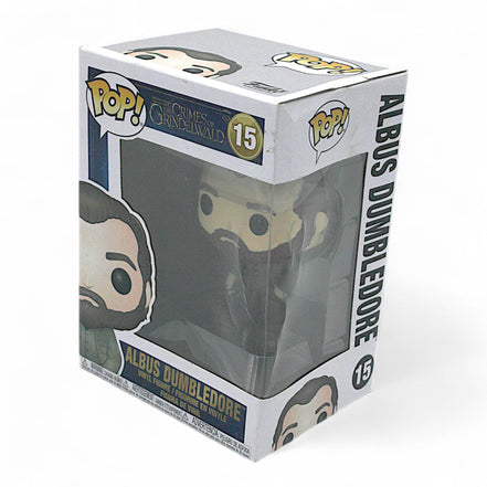 Side view of Funko Pop Albus Dumbledore #15 box