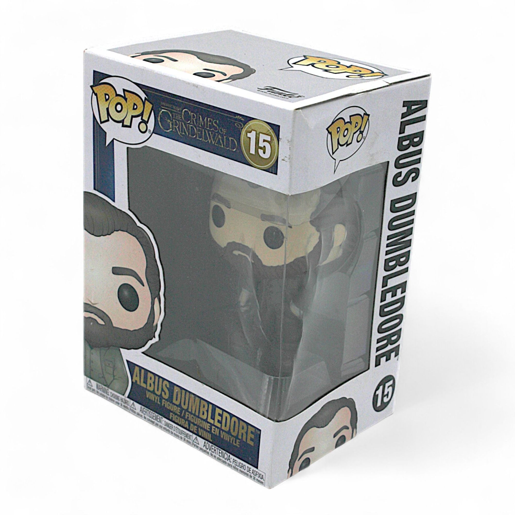 Side view of Funko Pop Albus Dumbledore #15 box