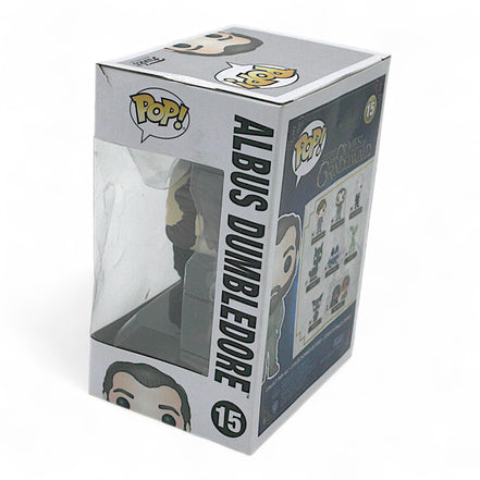 Back view of Funko Pop Albus Dumbledore #15 box showing collection