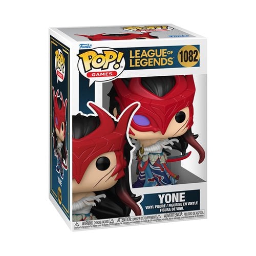 Boxed Funko Pop figure of Yone from Arcane League of Legends