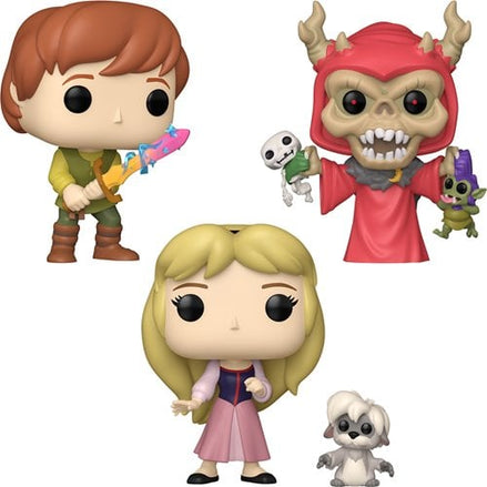 Funko Pop! Disney Black Cauldron figures including Taran, Eilonwy, and Horned King