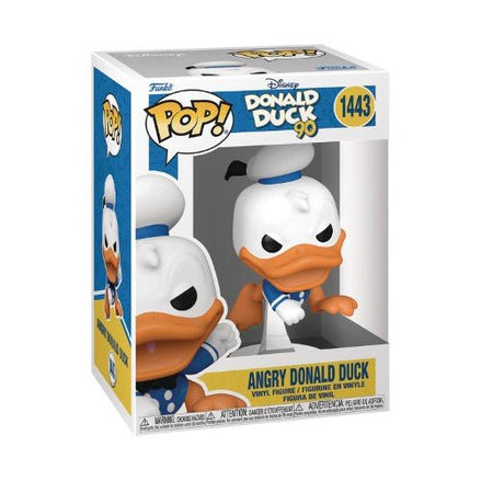 Funko Pop Donald Duck vinyl figure in box with angry expression