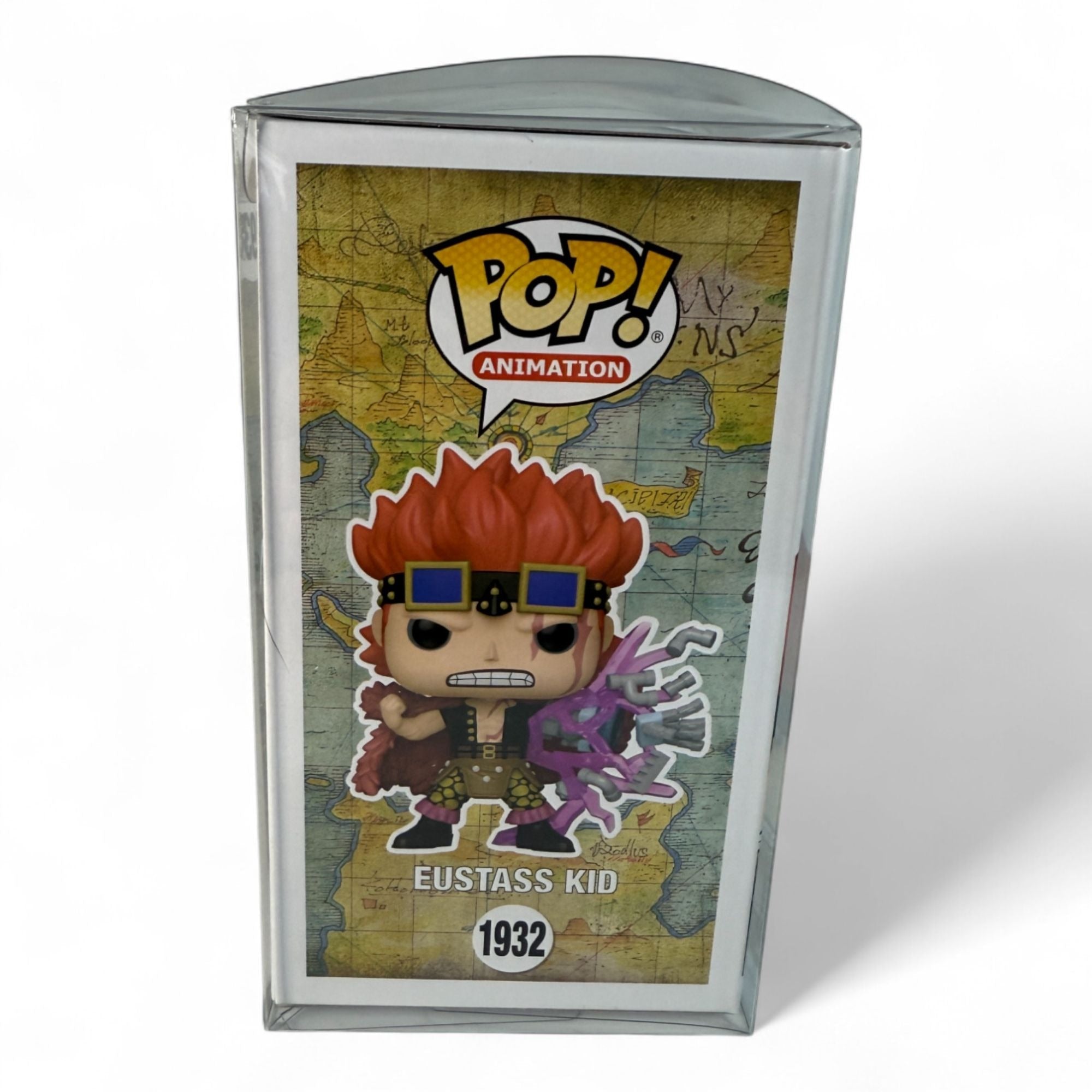 Eustass Kid figure with One Piece map background