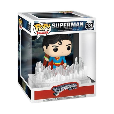 Funko Pop! Superman 1978 figure with city backdrop