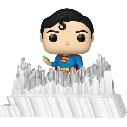 Funko Pop! Superman 1978 figure with city backdrop