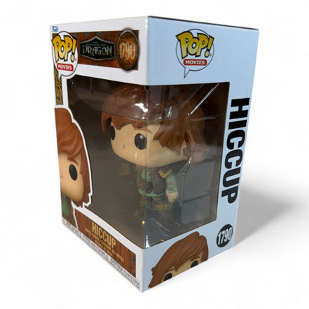 Side view of Funko Pop Hiccup figure in box