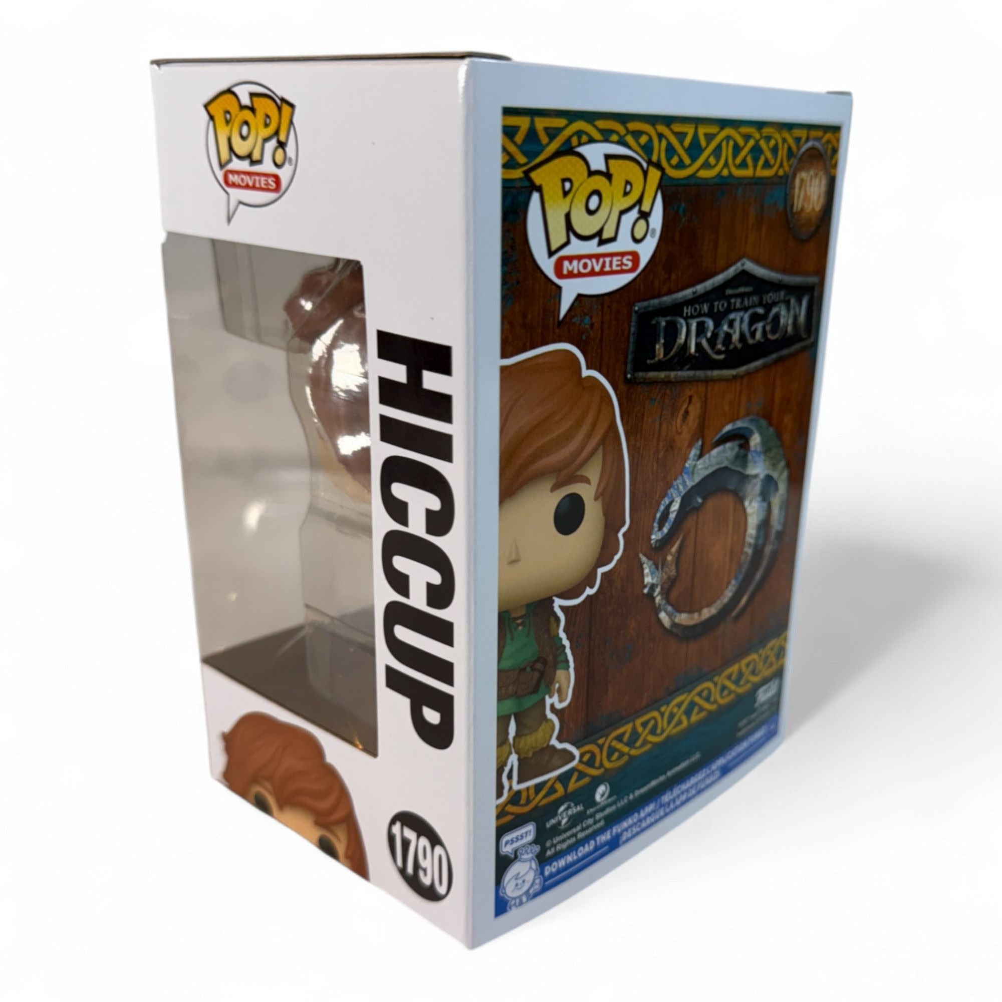 Back view of Funko Pop Hiccup box showing design