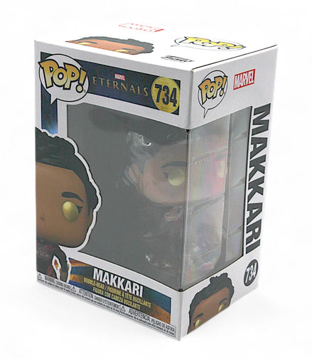 Side view of Funko Pop Makkari Marvel Eternals Bobblehead Vinyl Figure
