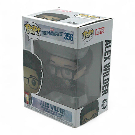 Funko Pop Marvel Alex Wilder Vinyl Figure in box, side view