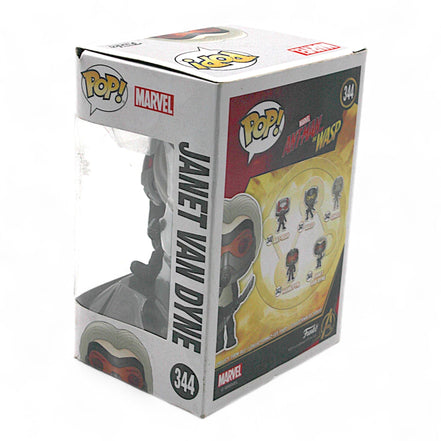Funko Pop Marvel Janet Van Dyne Bobblehead in box angled view