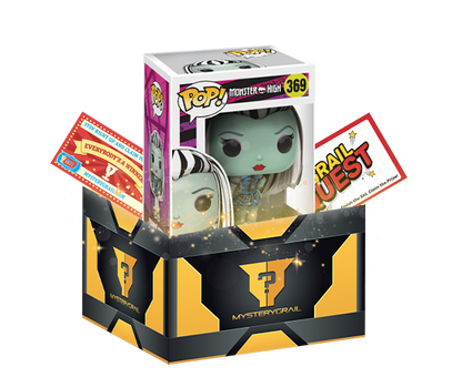 Funko Pop Mystery Grail Box with game and prize cards